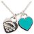 Pendente Tiffany & Co. 925 smalto blu Return to Tiffany doppio cuore
