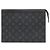 Louis Vuitton Monogram Eclipse Pochette Voyage MM Clutch Bag Braun Schwarz