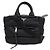 Borsa Tote Prada Bomber Triangle Nero - vista 2
