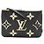 Louis Vuitton Monogram Empreinte Pochette Double Zip Shoulder Bag Nero Beige