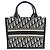 Borsa Book Tote da donna Christian Dior Beige Blu navy - vista 2