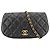 Borsa a tracolla Chanel Matelassé in pelle nera Nero