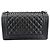 Borsa a tracolla Chanel Boy Matelassé Nero Bianco - vista 2
