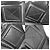 Borsa Tote Reversibile Chanel Coco Cocoon PM da Donna Nero Bianco Bordò - vista 7