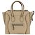 Céline Celine Luggage Micro Shopper Handbag Brown White