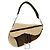 Borsa Saddle Christian Dior Marrone Bianco Beige