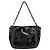 Borsa a tracolla Chanel in pelle verniciata Nero Bianco