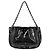 Borsa a tracolla Chanel in pelle verniciata Nero Bianco - vista 2