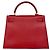 Hermès Borsa HERMES Kelly 28 in pelle Courchevel Rosso - vista 3