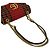 Borsa a tracolla Gucci GG Marmont in tweed e pelle con logo hardware Rosso - vista 4
