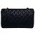 Borsa a tracolla CHANEL Double Flap Matelassé Coco Mark in pelle caviar Nero - vista 3