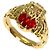 Gucci Lion Head Ring mit Feueropal