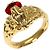 Gucci Lion Head Ring mit Feueropal - Ansicht 2