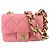 Borsa a tracolla Chanel Mini Matelassé con catena Rosa