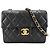 Borsa a tracolla Chanel Mini Matelassé Nero Bianco