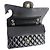 Borsa a tracolla Chanel Matelassé 25 Nero Bianco - vista 4