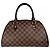 Borsa a mano Louis Vuitton Ribera MM da donna Marrone Bianco