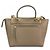 Céline Bolsa Celine em couro de bezerro grão Branco Bege Dourado - vista 2