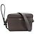 Borsa in pelle marrone monogram per uomo Salvatore Ferragamo