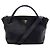 Borsa a mano 2-Way Prada 1BA111 con logo Triangle Nero