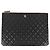 Borsa a pochette Chanel Matelassé Nero