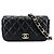 Borsa a tracolla Chanel in pelle nera Nero