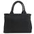 Borsa Tote 2-Way Prada Canapa Nero - vista 2