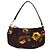 Borsa Prada floreale in nylon e pelle marrone giallo