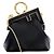 Mini borsa a tracolla Fendi Nano First Charm Chain Nero