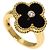 Anello Van Cleef & Arpels Vintage Alhambra Onice e Diamanti
