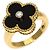 Anello Van Cleef & Arpels Vintage Alhambra Onice e Diamanti - vista 2