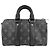 Louis Vuitton Men's Monogram Eclipse Keepall Bandoulière 25 Nero - vista 2