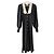 Sandro Vestido Largo Dorothy con Cuello Bebé Negro