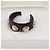 Céline Celine Bracciale rigido con borchie in pelle e metallo placcato Nero - vista 5