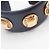Céline Celine Bracciale rigido con borchie in pelle e metallo placcato Nero - vista 7