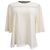 See by Chloé Pullover mit Hemdärmeln und gewellten Akzenten aus cremefarbener Baumwolle Weiß Roh