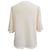 See by Chloé Pullover mit Hemdärmeln und gewellten Akzenten aus cremefarbener Baumwolle Weiß Roh - Ansicht 3