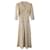 Sandro Beiges Strick-Maxikleid Golden