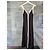 Sandro Piana Two Tone Rippstrick Maxikleid - Schwarz/Beige - Ansicht 2