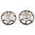 Chanel Vintage CC Round Clip-On Metal Small Argento