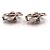 Chanel Vintage CC Round Clip-On Metal Small Argento - vista 4