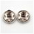Chanel Vintage CC Round Clip-On Metal Small Argento - vista 5
