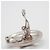 Chanel Vintage CC Round Clip-On Metal Small Argento - vista 6