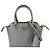 Borsa a mano in pelle grigia da donna Prada Marrone Bianco