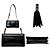 Borsa a tracolla in pelle Prada B6798 Nero - vista 2