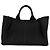 Borsa Tote Prada in tela nera Nero - vista 2