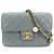 Borsa a tracolla Chanel in pelle verde e bianca Bianco