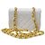 Chanel Vintage Full Flap Quilted Lambskin Mini Bianco - vista 2