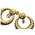 Céline Orecchini Celine Circle Macadam in oro giallo 18K - vista 3