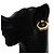 Céline Orecchini Celine Circle Macadam in oro giallo 18K - vista 4
